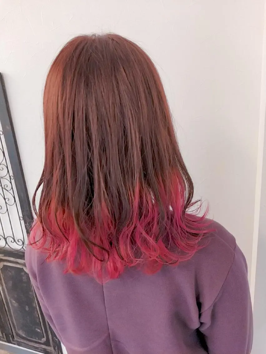セミロング カラー バレイヤージュ ブリーチ ブラウンカラー ダブルカラー グラデーションカラー ブリーチの神 KYONのその他イメージ