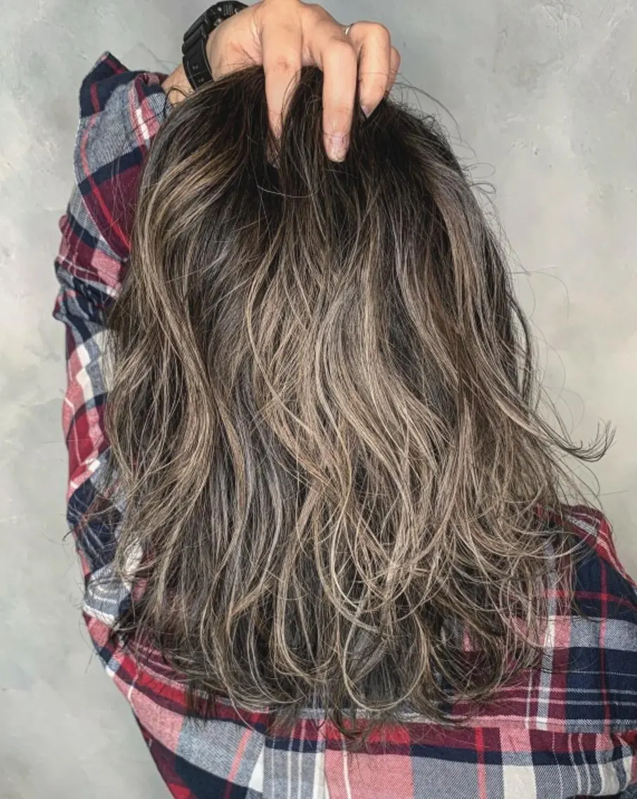 ミディアム カラー アッシュ デザインカラー ハイライトカラー イルミナカラー ハイライト カット ヘアカラー N° aria 三軒茶屋のその他イメージ