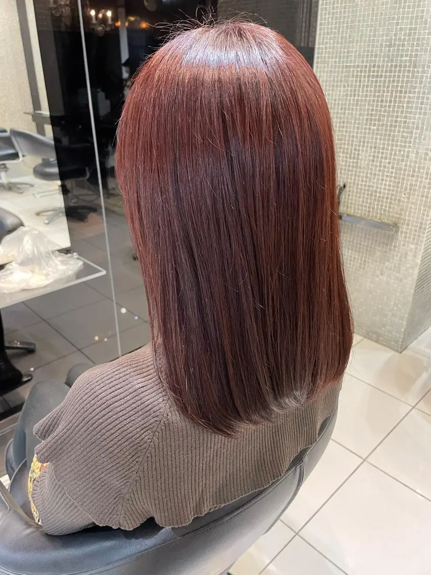 ミディアム カラー ピンクカラー 女性リピ90%🍨 🩷佐藤みずきのヘアスタイル