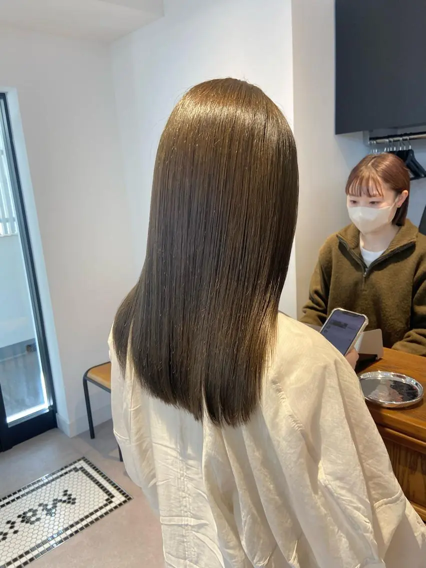 セミロング カラー カット ヘアカラー トリートメント ダブルカラー 🌙ｃｈｉｎａｒｉのヘアスタイル