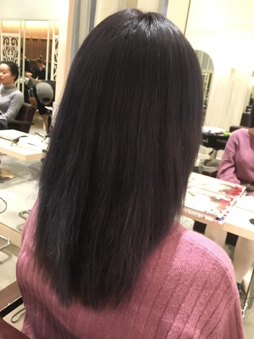 ロング カラー ネイビーカラー パープルカラー お気に入り数2.3万 🏆SHO🏆のヘアスタイル