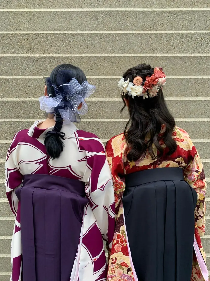 ロング 卒業式のヘアスタイル 学生 韓国風ヘア ロング 着付け 当日予約大歓迎💕/ Chisatoのその他イメージ