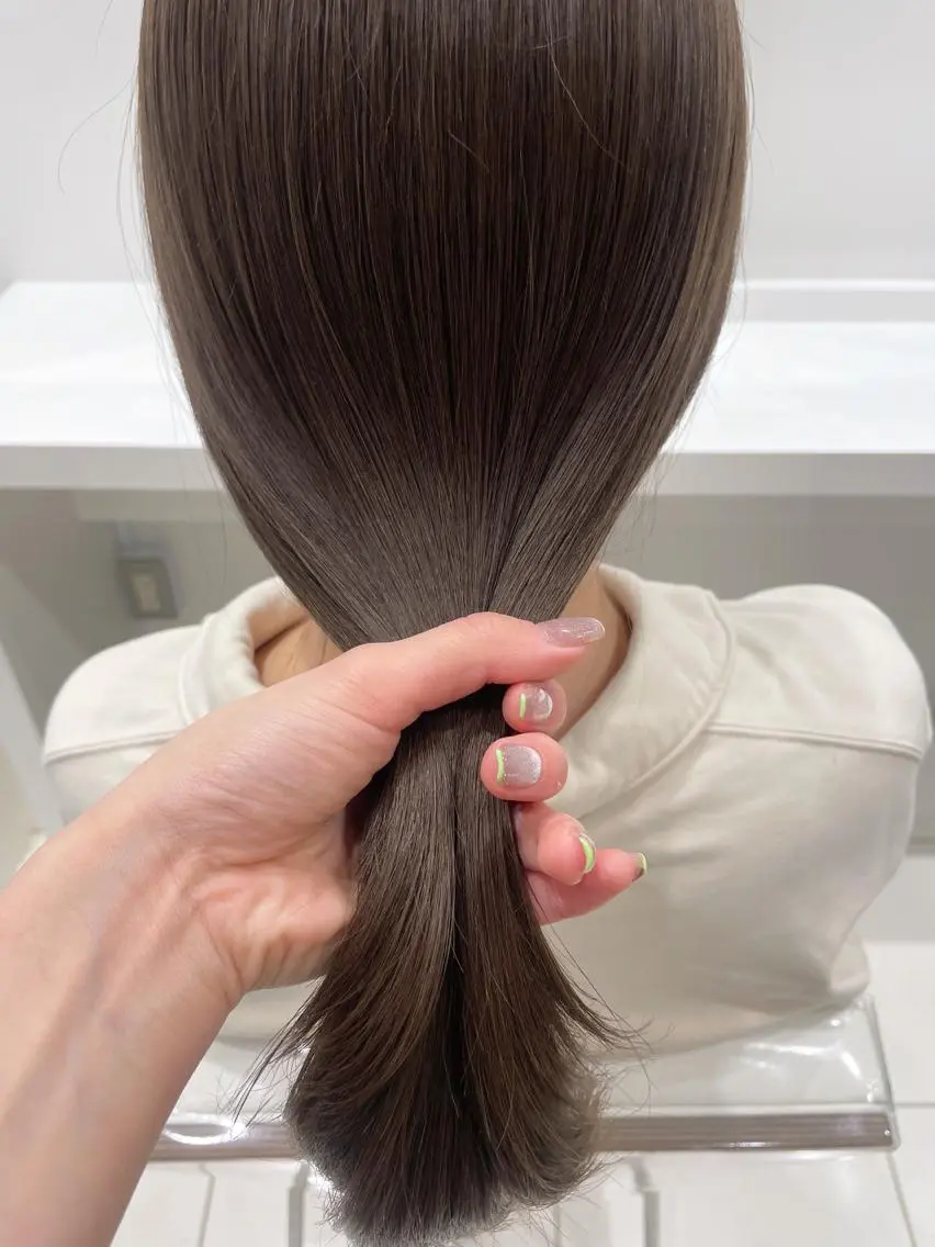 ミディアム カラー ベージュカラー BiBi 武田 あやのヘアスタイル