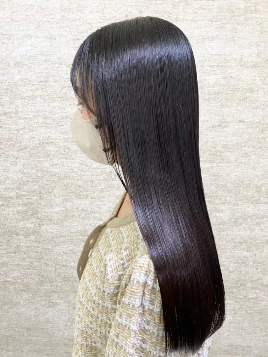 ロング カット 縮毛矯正 トリートメント 髪質改善&ヘアケア 永山若奈のヘアスタイル