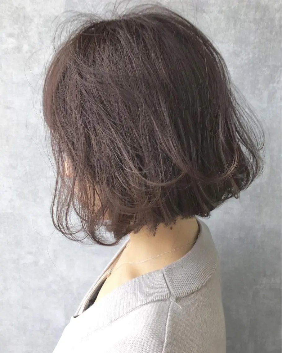 ショート カラー アッシュ ラベンダーカラー ラベンダーアッシュ レイヤーカット BLend 渋谷のヘアスタイル