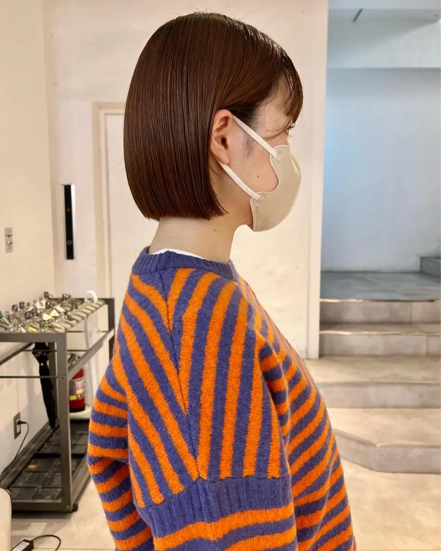 ショート カラー ボブ 顔周りカット/透明感 カラー✂️MEIのヘアスタイル