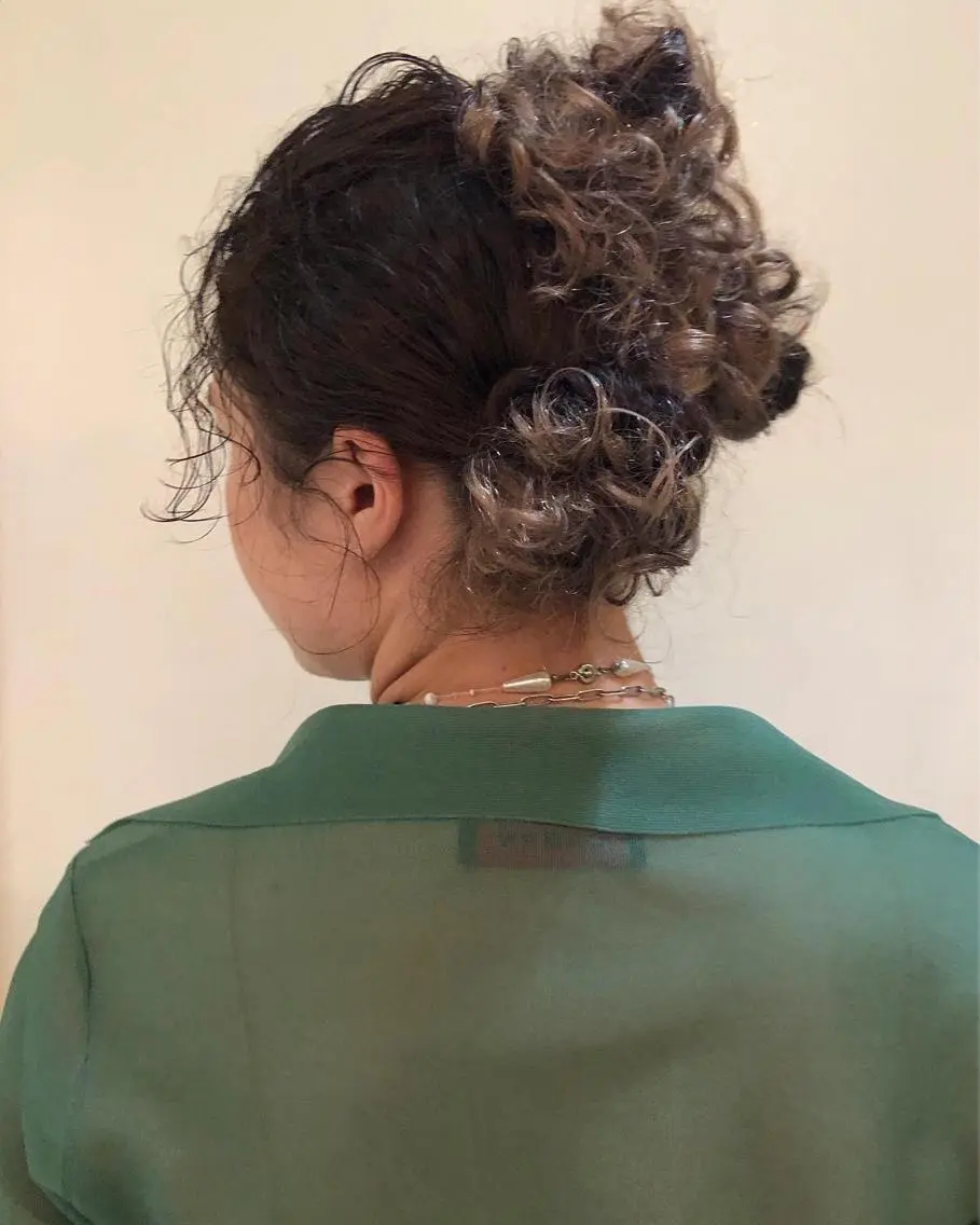 ミディアム ヘアアレンジ ヘアセット eri kinjoのヘアスタイル