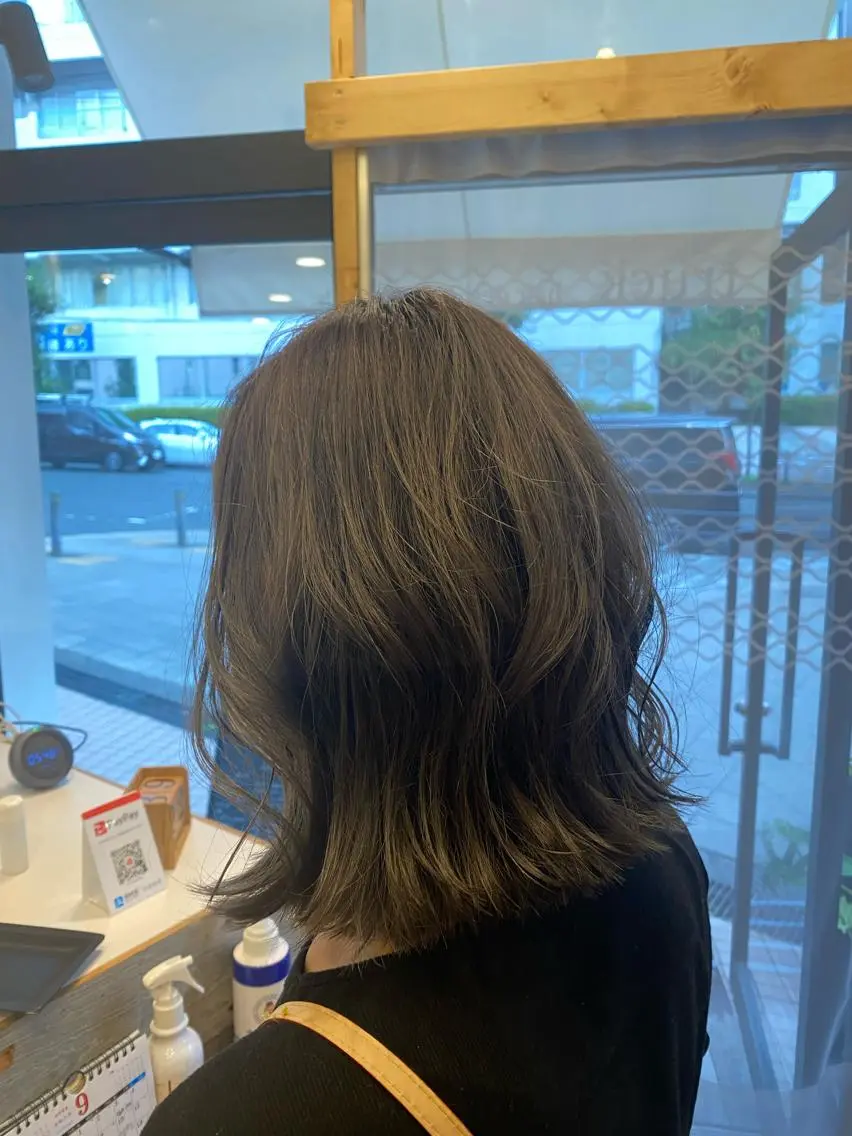 ミディアム カラー 髪質改善 大内翔太のヘアスタイル
