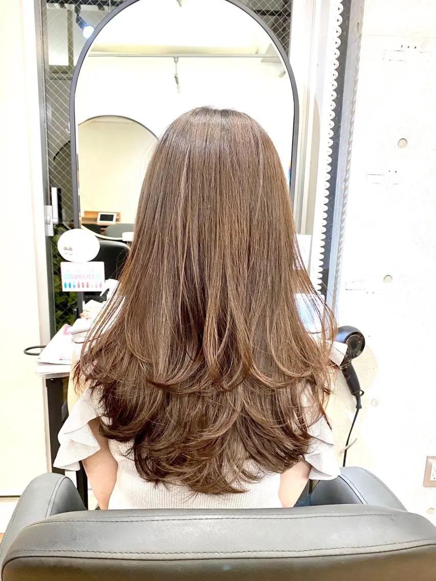 ロング レイヤーカット ロング ウルフカット ウルフレイヤー 似合わせレイヤー 🇰🇷荒木洋文のヘアスタイル