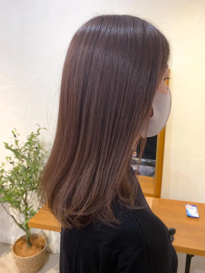 セミロング カラー グレージュ ラベンダーカラー ラベンダーグレージュ ラベンダーグレー ミニモお気に入り数 No.1宍戸雄弥のヘアスタイル