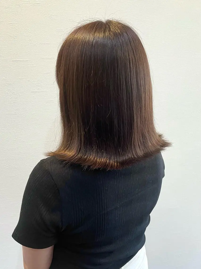 セミロング カラー カット 縮毛矯正 トリートメント 𝘒𝘺𝘰𝘬𝘢 🌿のヘアスタイル