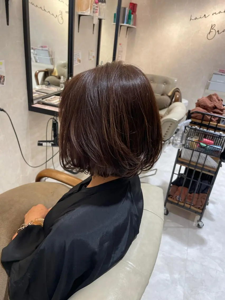 ミディアム カラー パーマ カット パーマ 本店店長☆ 前原海翔のヘアスタイル