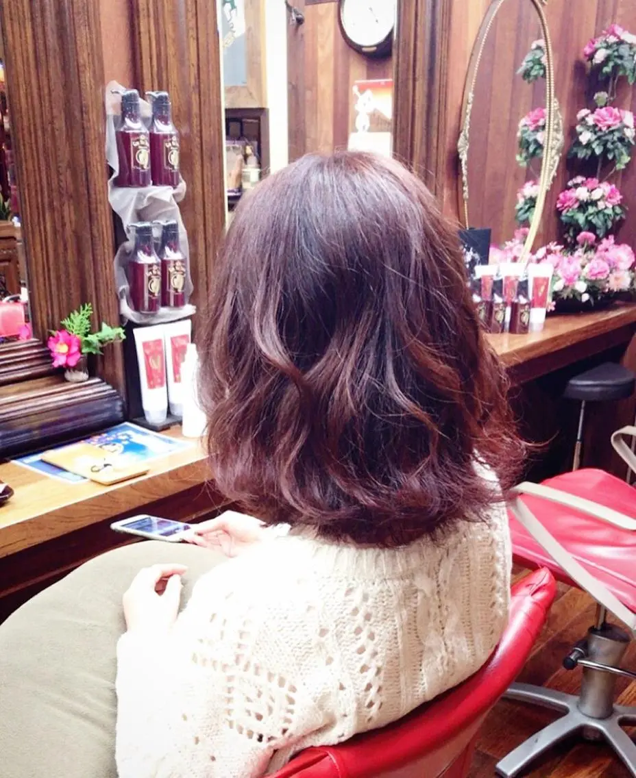 ミディアム カラー ピンクカラー MIZUKI🫧ྀི 韓国ヘアAFLOATのヘアスタイル