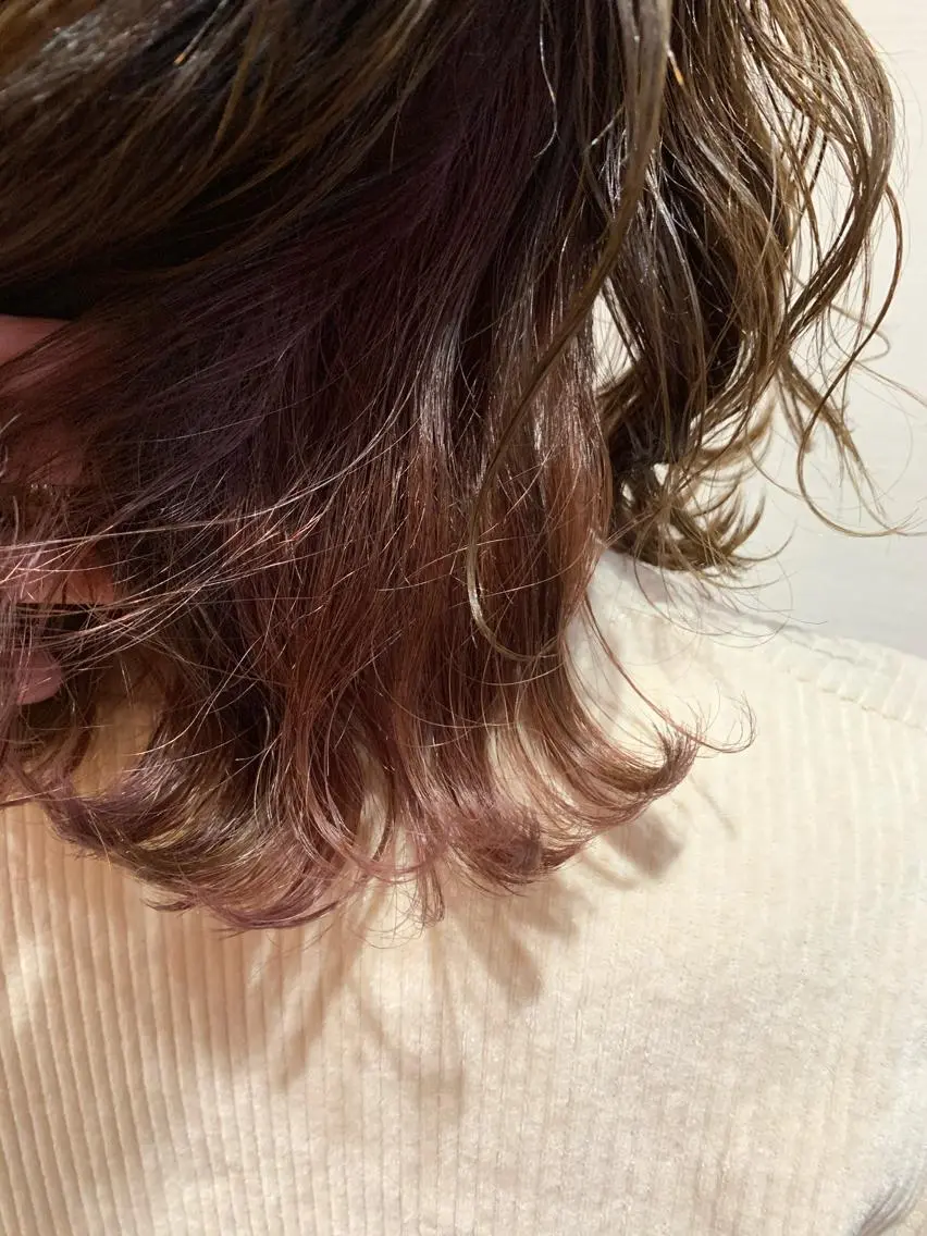 ミディアム カラー 蓮見友里 PiSTA／portのヘアスタイル