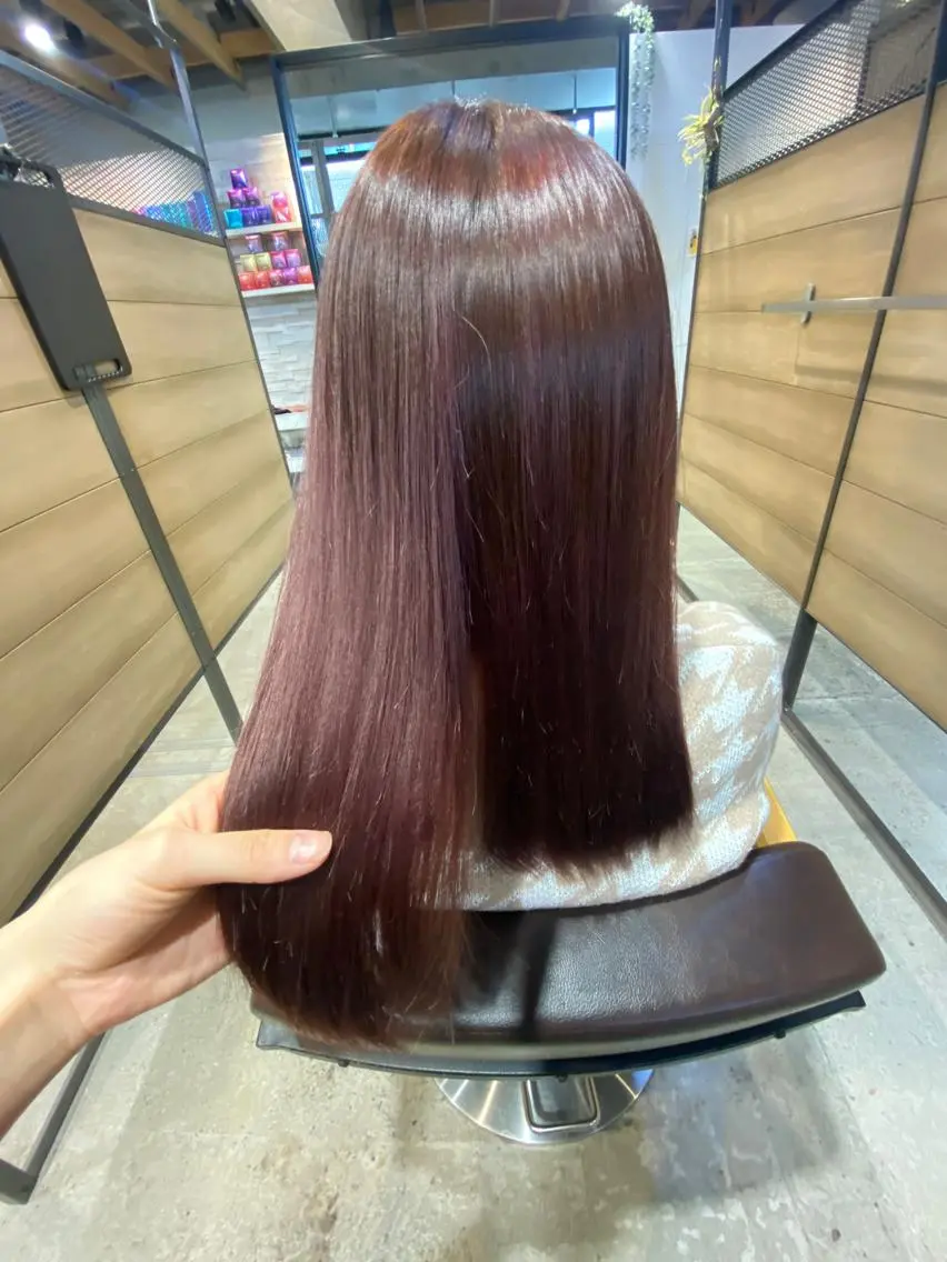 セミロング トリートメント ヘアカラー トリートメント ヘッドスパ 髪質改善 永田零亜のヘアスタイル