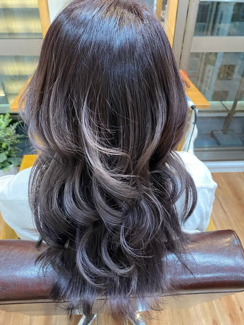セミロング カラー 髪質改善&縮毛矯正 カット/soyaのヘアスタイル