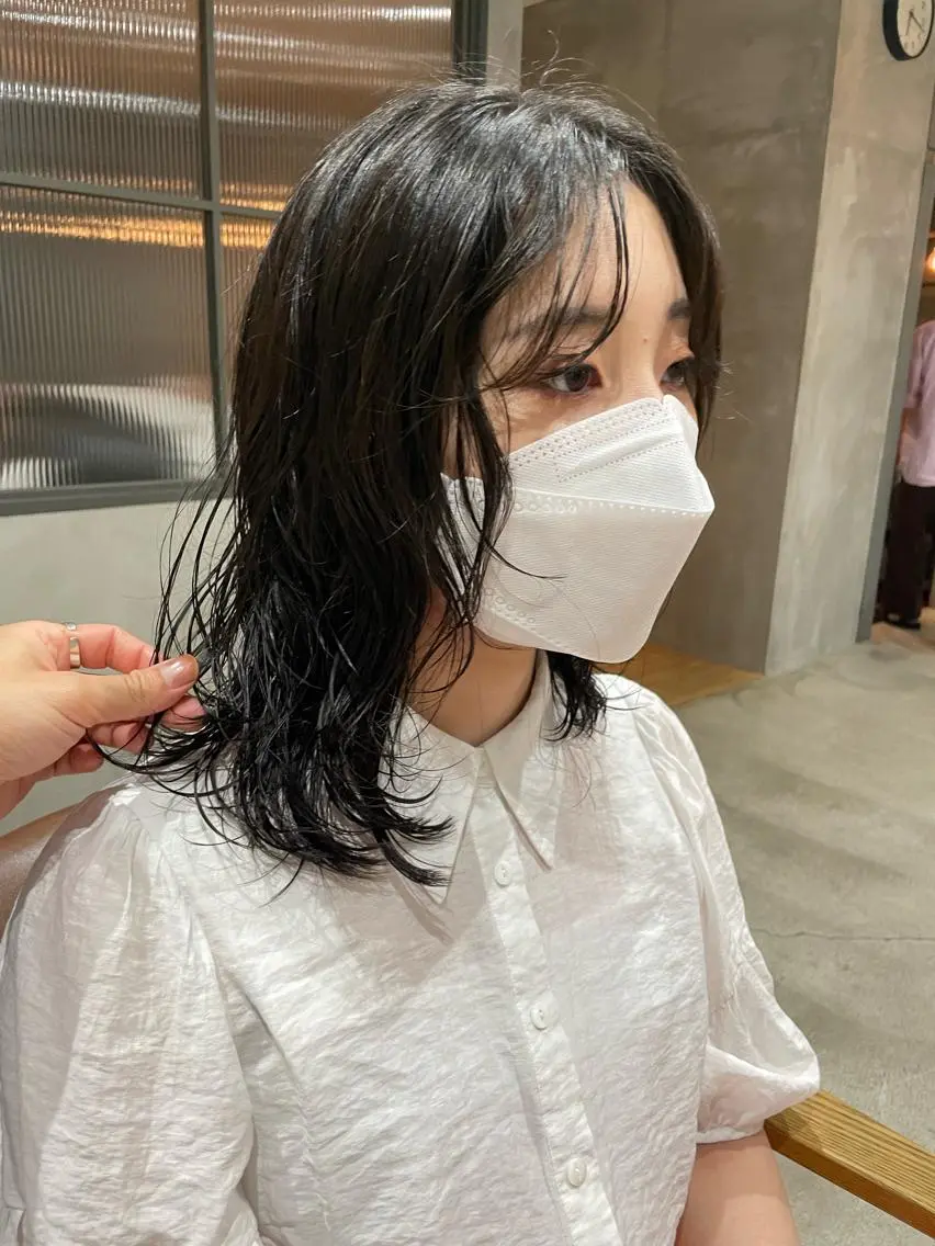 ミディアム パーマ ミディアムパーマ 五十嵐 雄毅のヘアスタイル