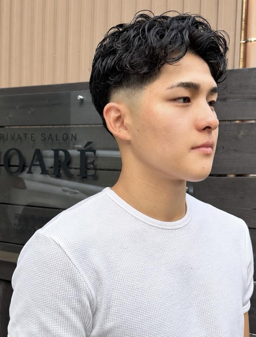 ショート メンズ カット パーマ 村井隆仁|名駅|亀島 海外風×上品垢抜けのヘアスタイル