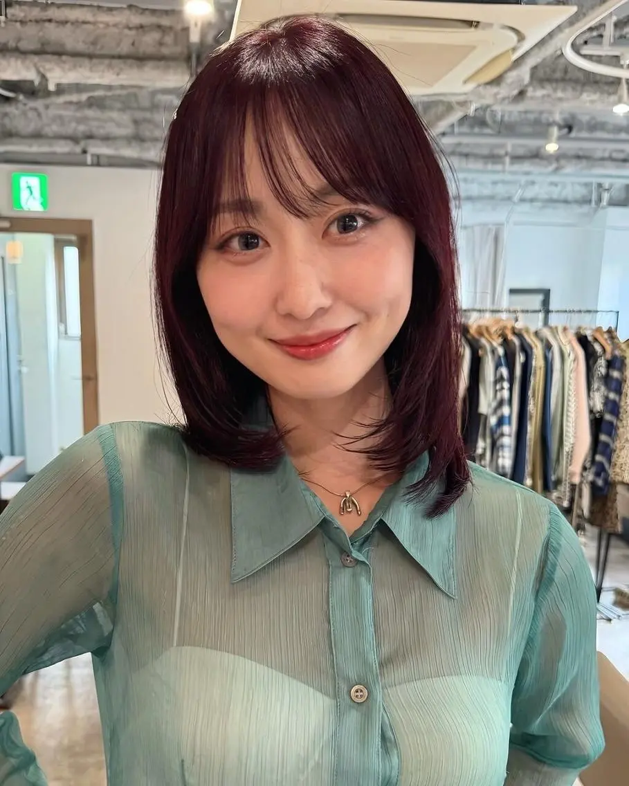 ミディアム カラー パーマ ショートボブ ミディアムパーマ アディクシーカラー ブリーチ ケアブリーチ カット ヘアカラー トリートメント honen hairのヘアスタイル