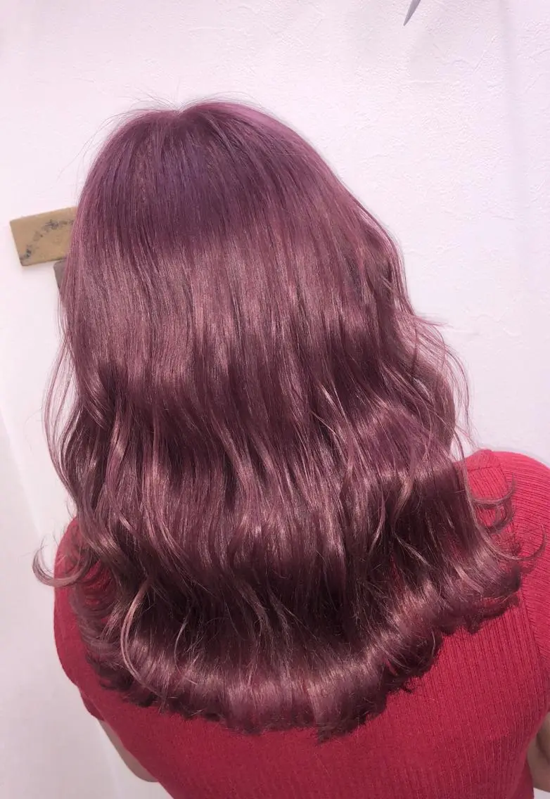 セミロング カラー ローズカラー MAKO ❤️🔥NEXTのヘアスタイル