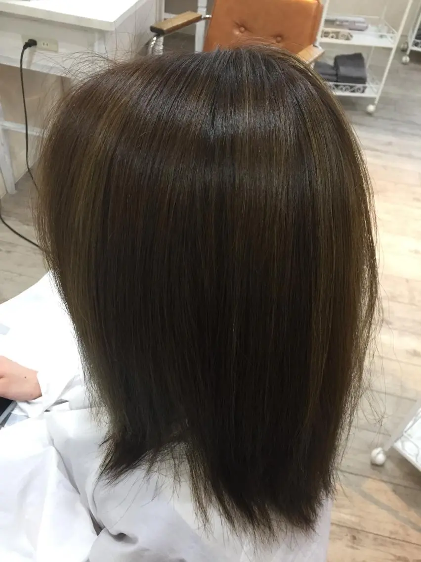 セミロング カラー ハイライトカラー ハイライト カット ヘッドスパ 【AMANEQ】 yuka🦋のヘアスタイル