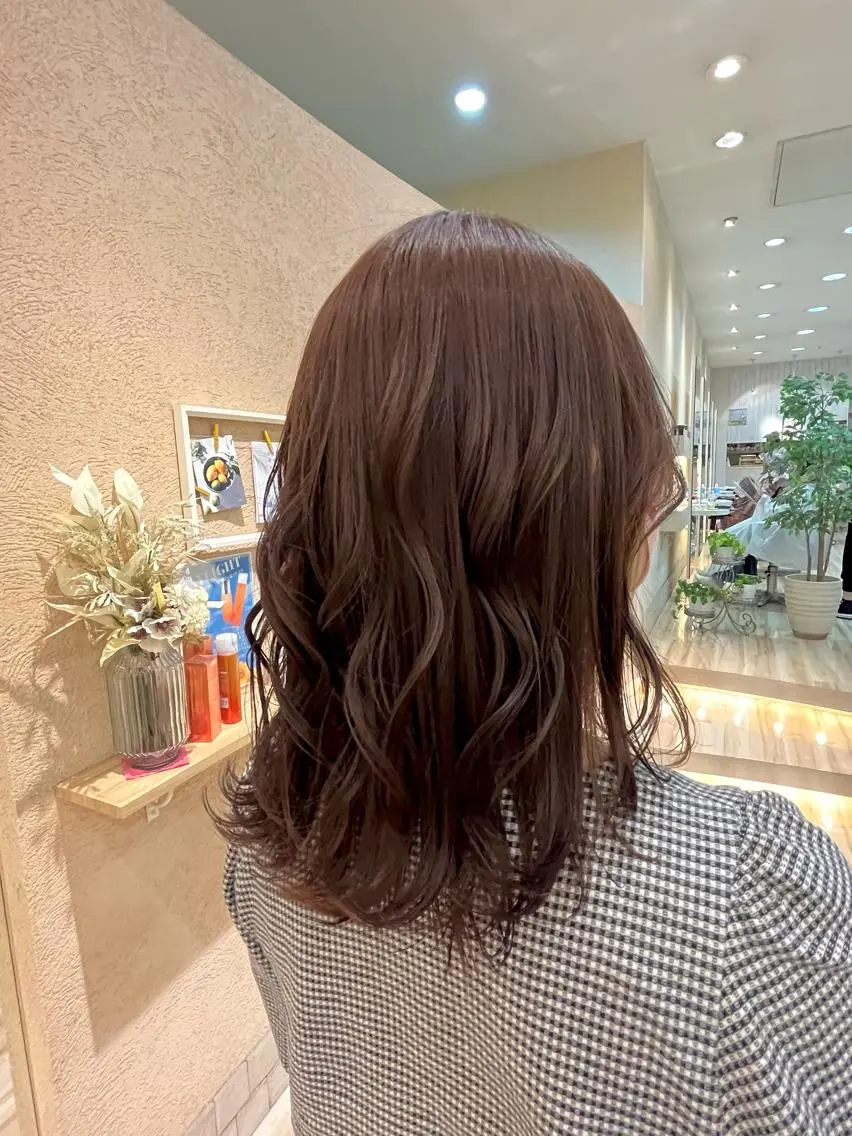 カラー ヘアアレンジ ブリーチ ブラウンカラー ブリーチなしカラー kotomi sekiのヘアスタイル