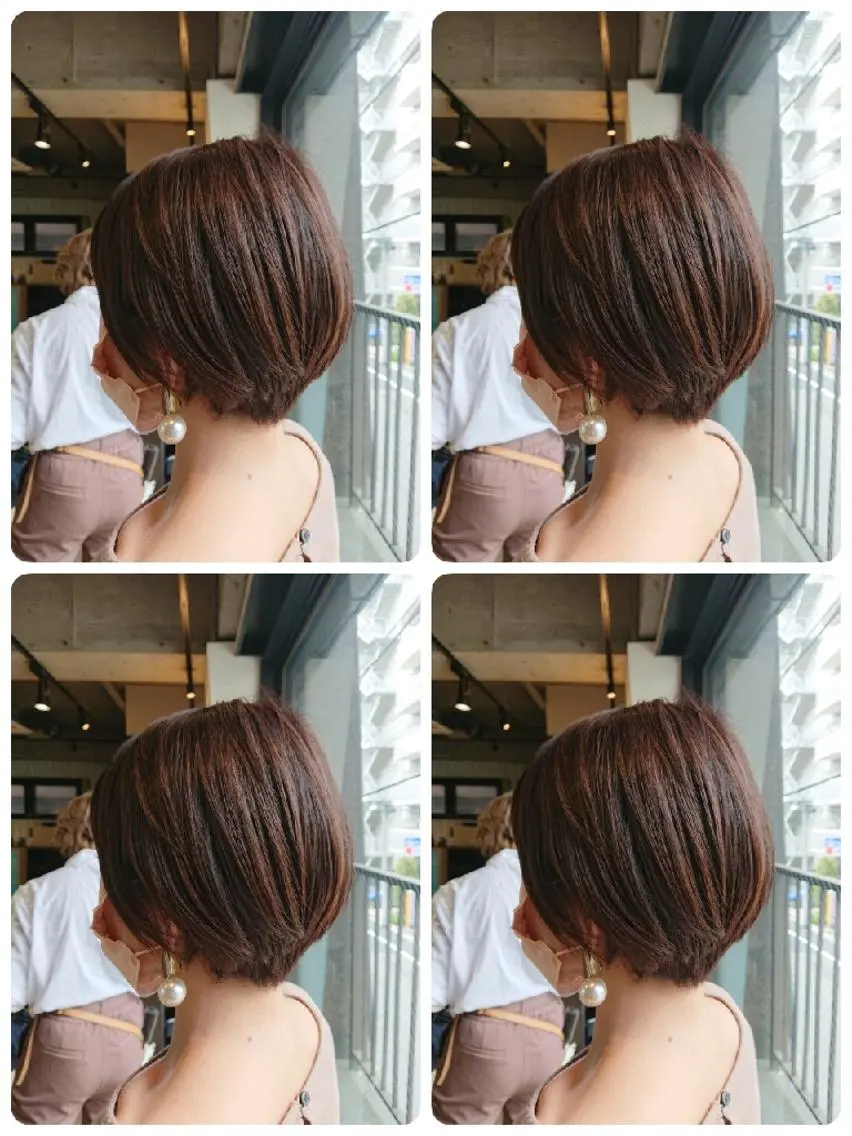 ショート カラー alushe 岡 陽子のヘアスタイル
