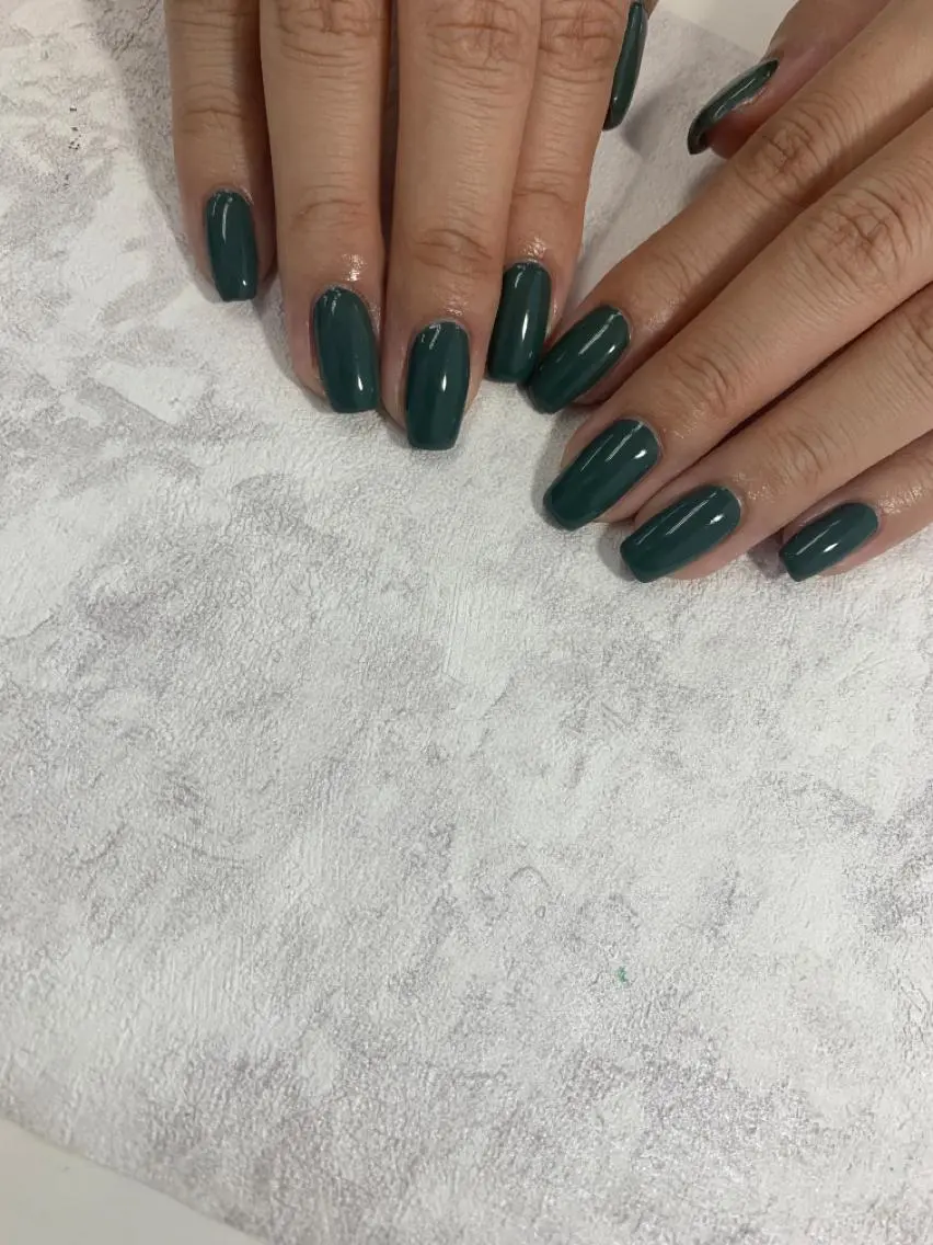 ネイル グリーン Li aile eye&nailのマツエク・マツパデザイン