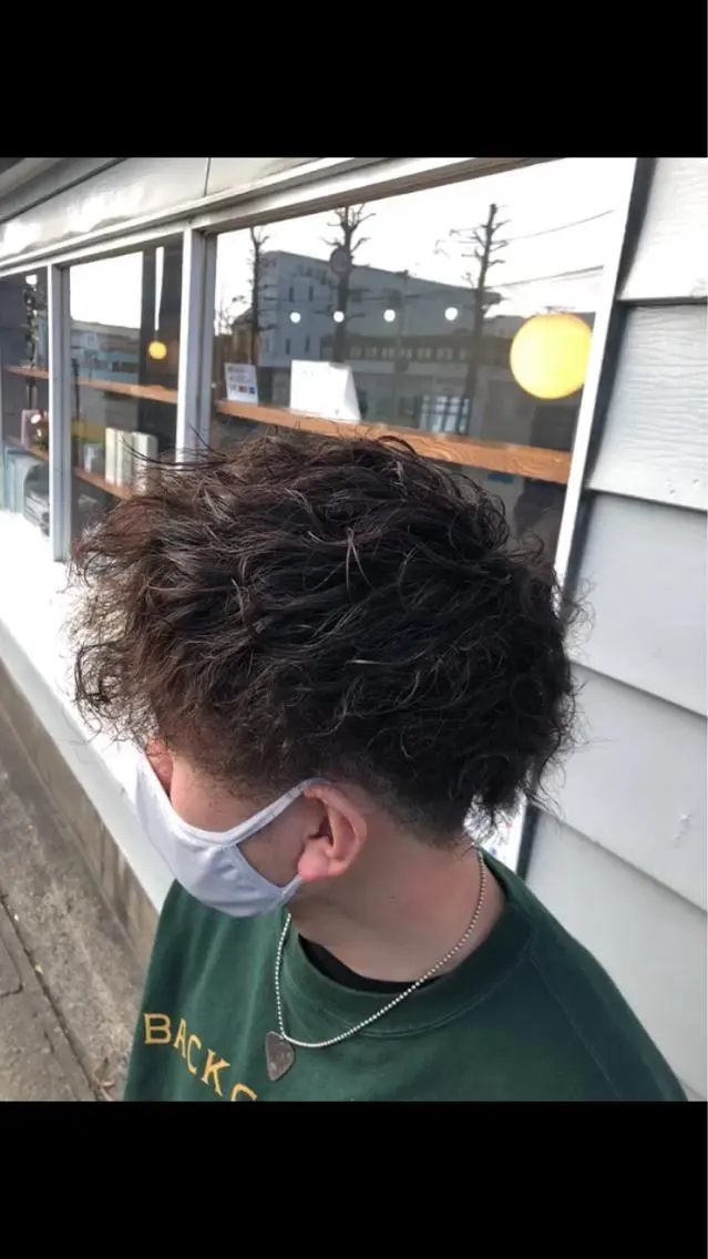 ショート パーマ メンズ カット パーマ 佐藤 悠生 メンズパーマ.カットのヘアスタイル