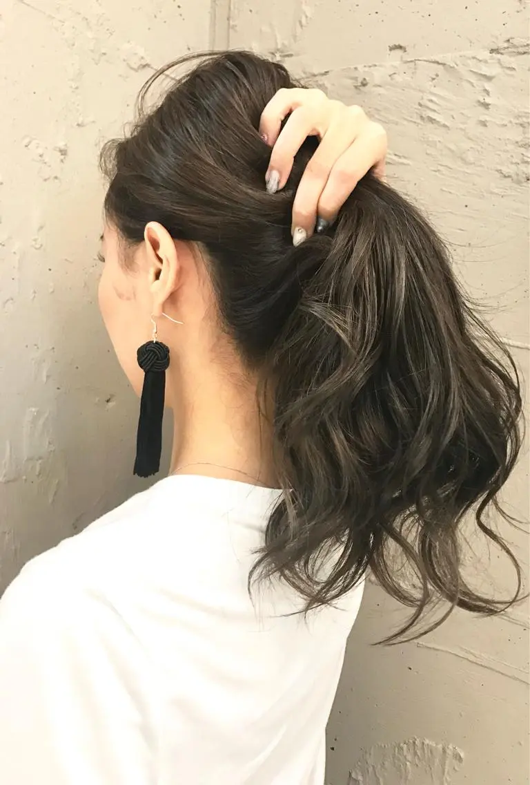 ロング ハイライト 縮毛矯正 髪質改善寺坂雄飛💐のヘアスタイル
