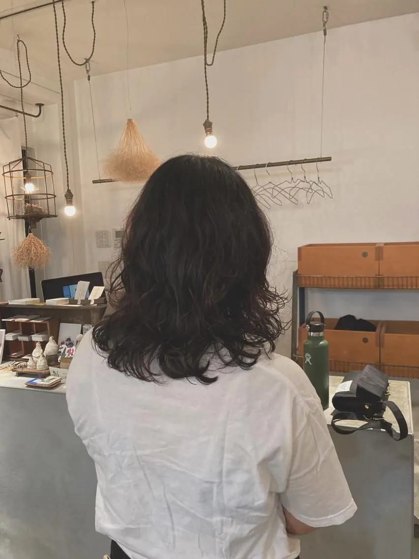 ミディアム パーマ ミディアムパーマ vahan✂︎ 小林未果🕊のヘアスタイル