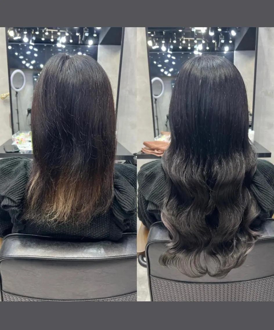 ミディアム エクステ ボブカット艶髪 矯正濱川響太のヘアスタイル