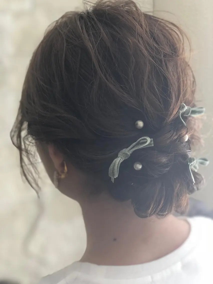 セミロング ヘアアレンジ AYAKA 下北沢suuのヘアスタイル