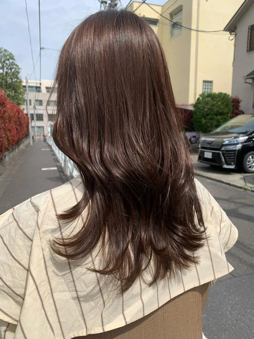 ロング カラー 透明感カラー/縮毛 矯正/YUKAのヘアスタイル