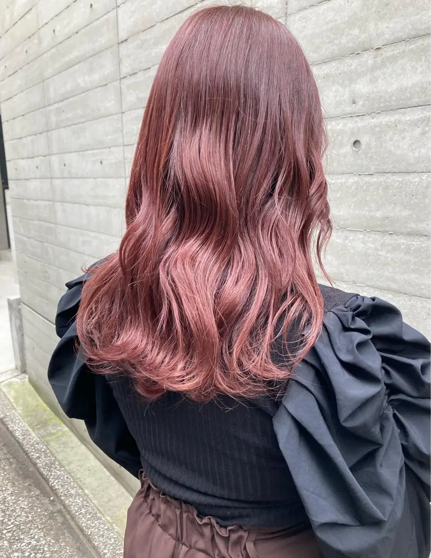 セミロング ヘアカラー トリートメント ✨色持ちの良い艶 カラー✨蟹江真世のヘアスタイル