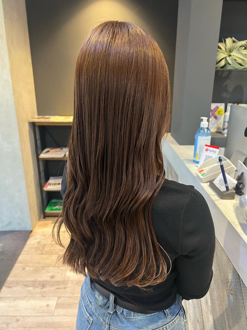 ロング カラー トリートメント カット ヘアカラー トリートメント 似合わせ/顔周り 💛Mayuka🧡のヘアスタイル