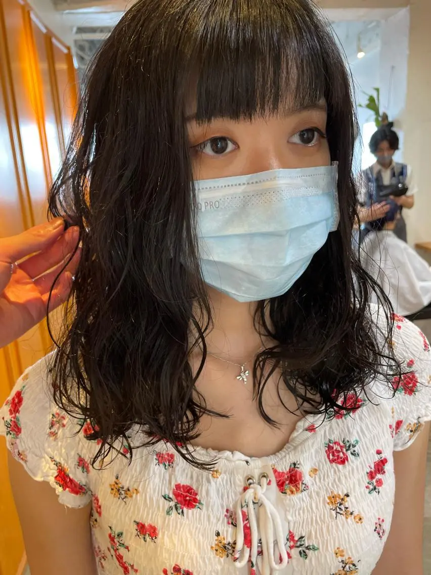 ミディアム パーマ カット パーマ トリートメント レイヤー/似合わせ TAKUYAのヘアスタイル