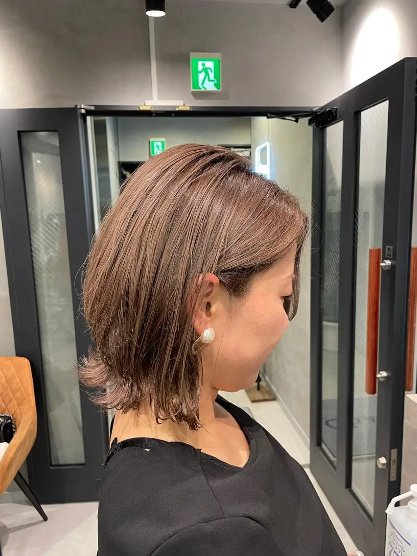 ミディアム メンズ縮毛矯正 ブリーチカラー/まやのヘアスタイル
