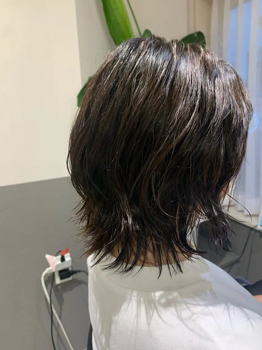 ショート 外ハネヘア ウルフカット 髪質改善専門店 Lucasのヘアスタイル