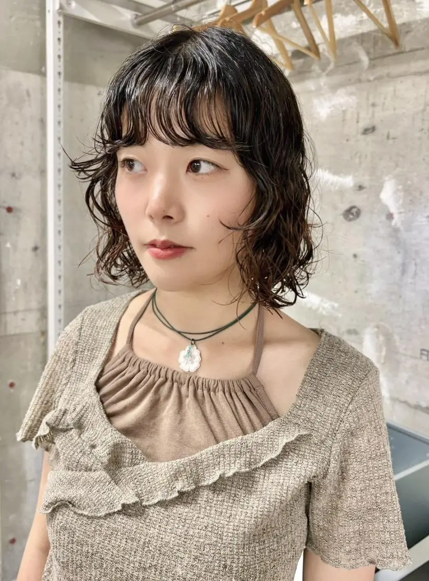 ショート パーマ ボブ カット パーマ トレンドボブ/ パーマ🌰くりーわのヘアスタイル