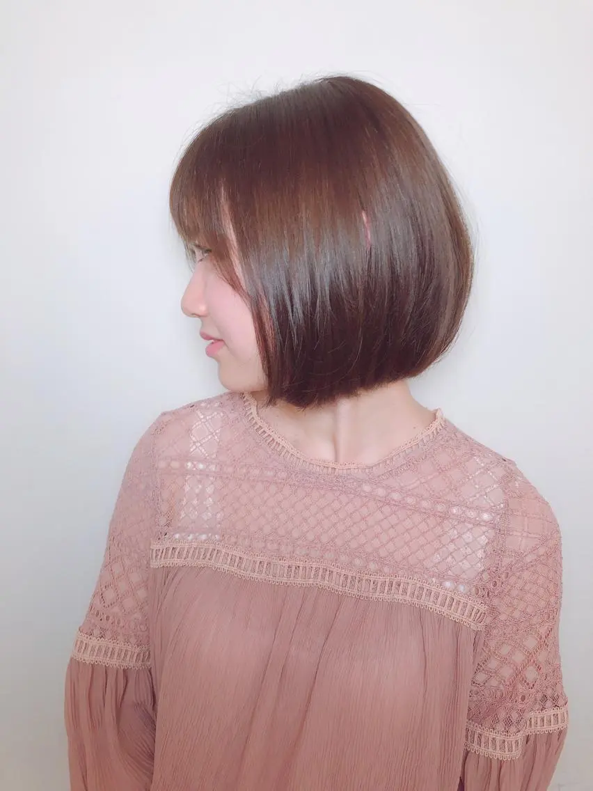 ミディアム カラー 似合わせカット カット 杉野 凜のヘアスタイル