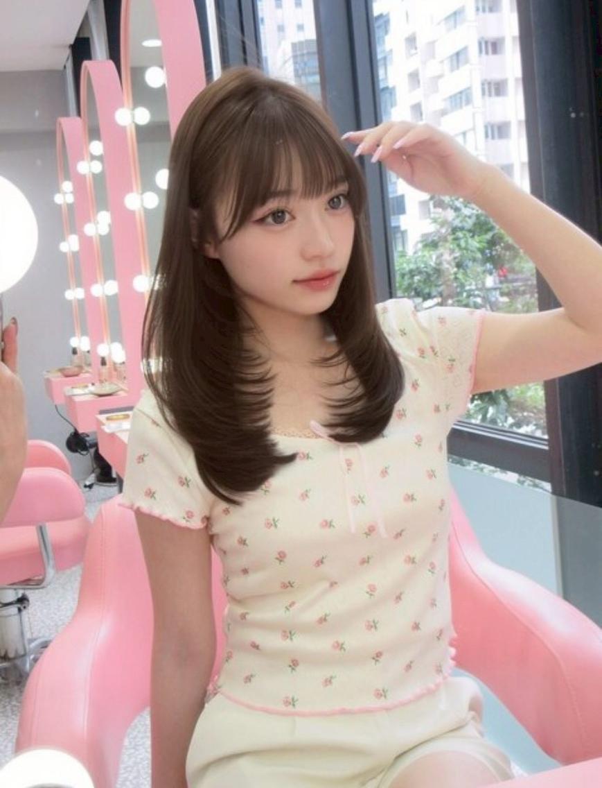 ロング カラー ベージュカラー ブリーチ 透明感カラー ブリーチなしカラー オリーブカラー カット ヘアカラー トリートメント ヘアセット 渋谷美容室/韓国ヘア /misakiのヘアスタイル