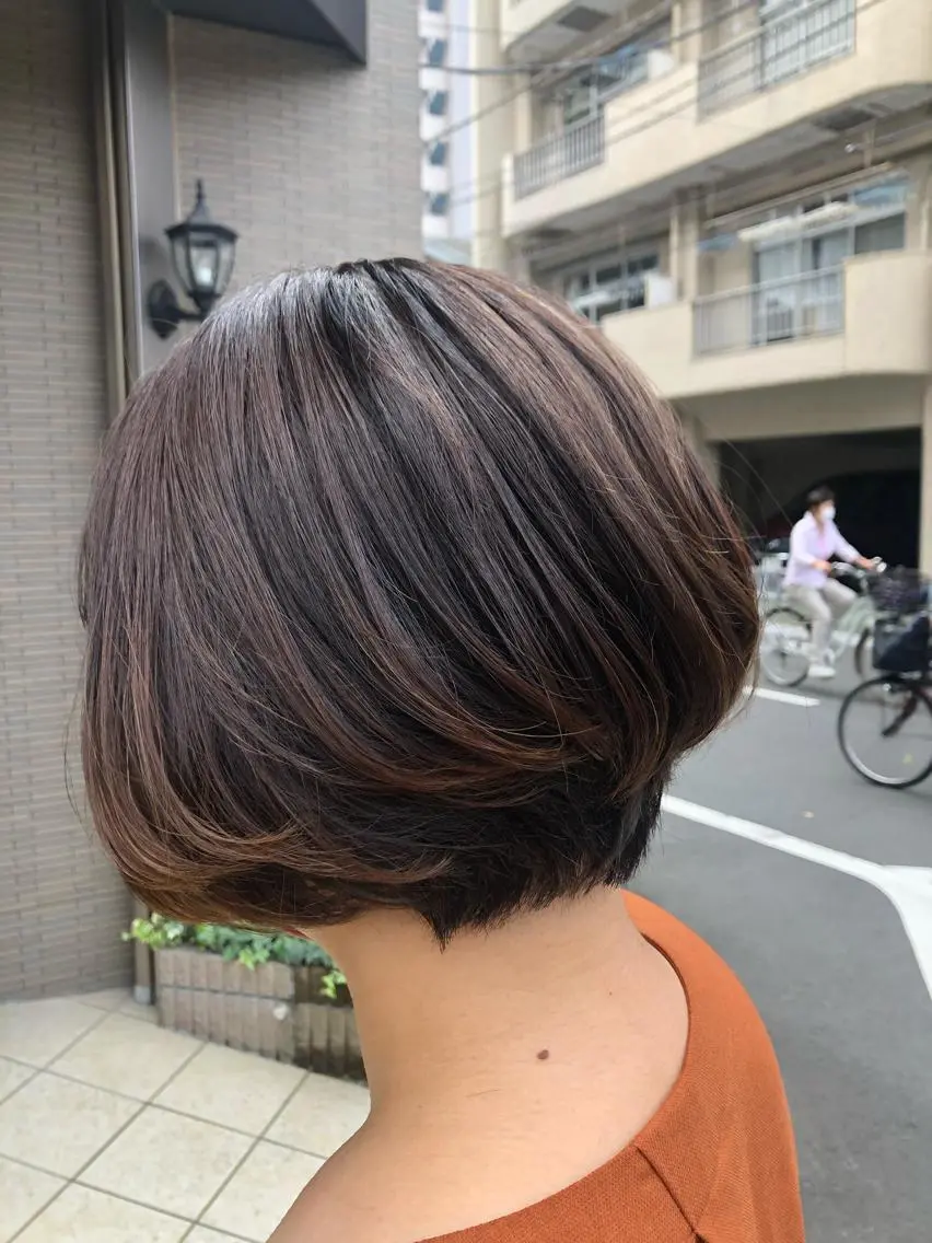 ミディアム くびれヘア メンズパーマ、カラー 大募集村上莉奈のヘアスタイル