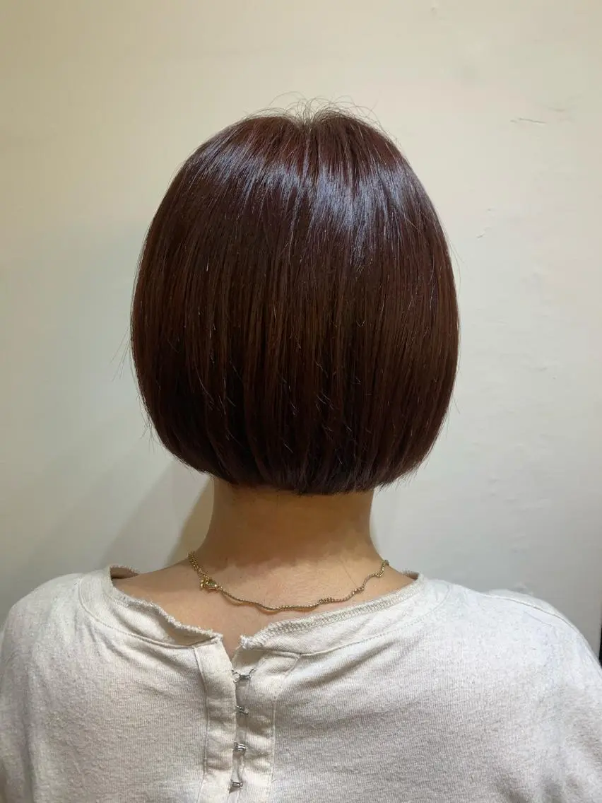 ミディアム ボブ カット 美髪✨髪質改善 &艶カラーmanaeのヘアスタイル