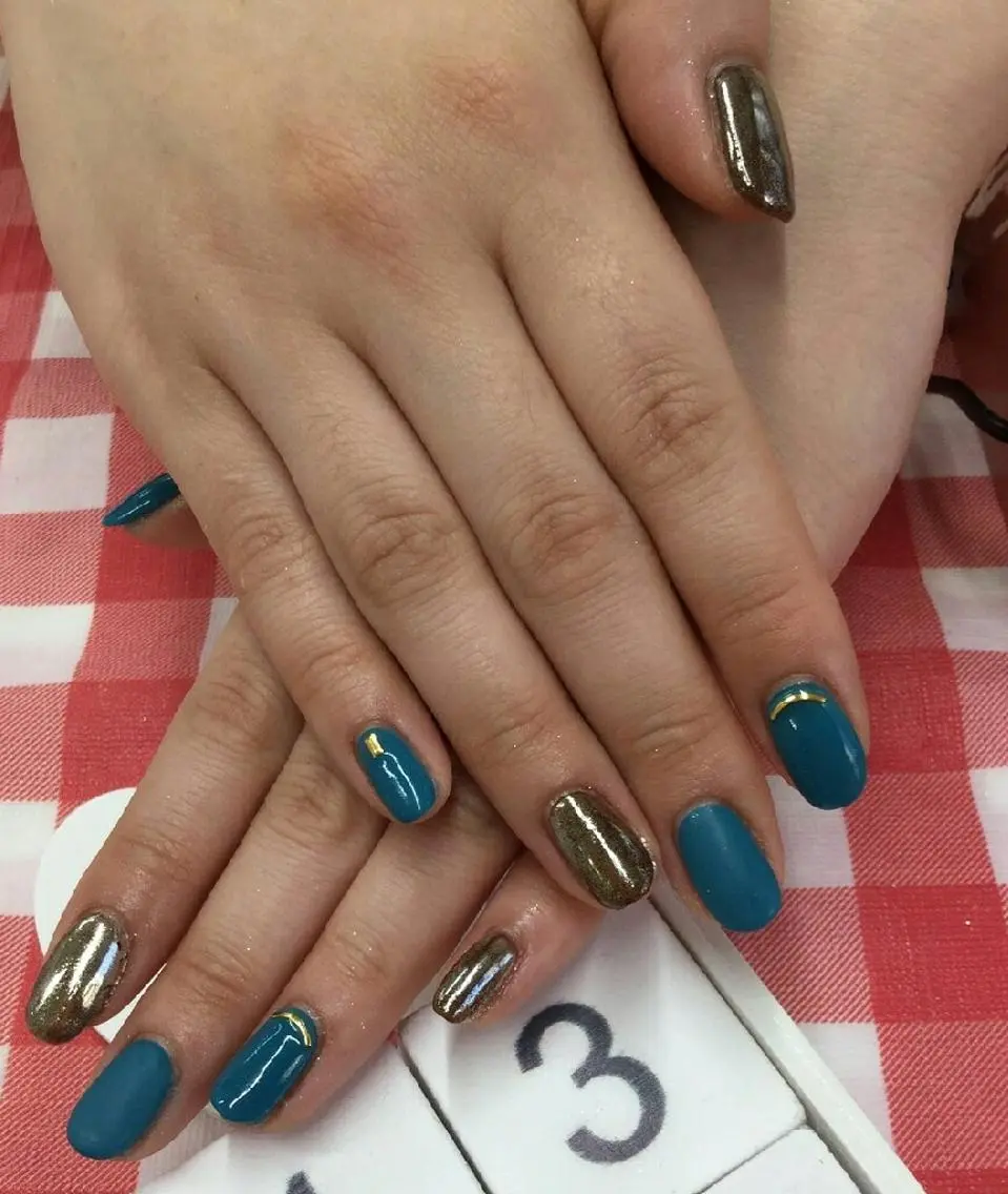 ネイル マットネイル ミラーネイル JEWEL nailのネイルデザイン