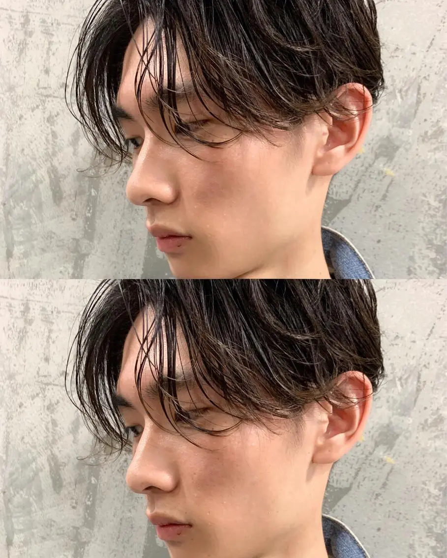 ショート カラー メンズ 顔周りカット 古賀 侑磨のヘアスタイル