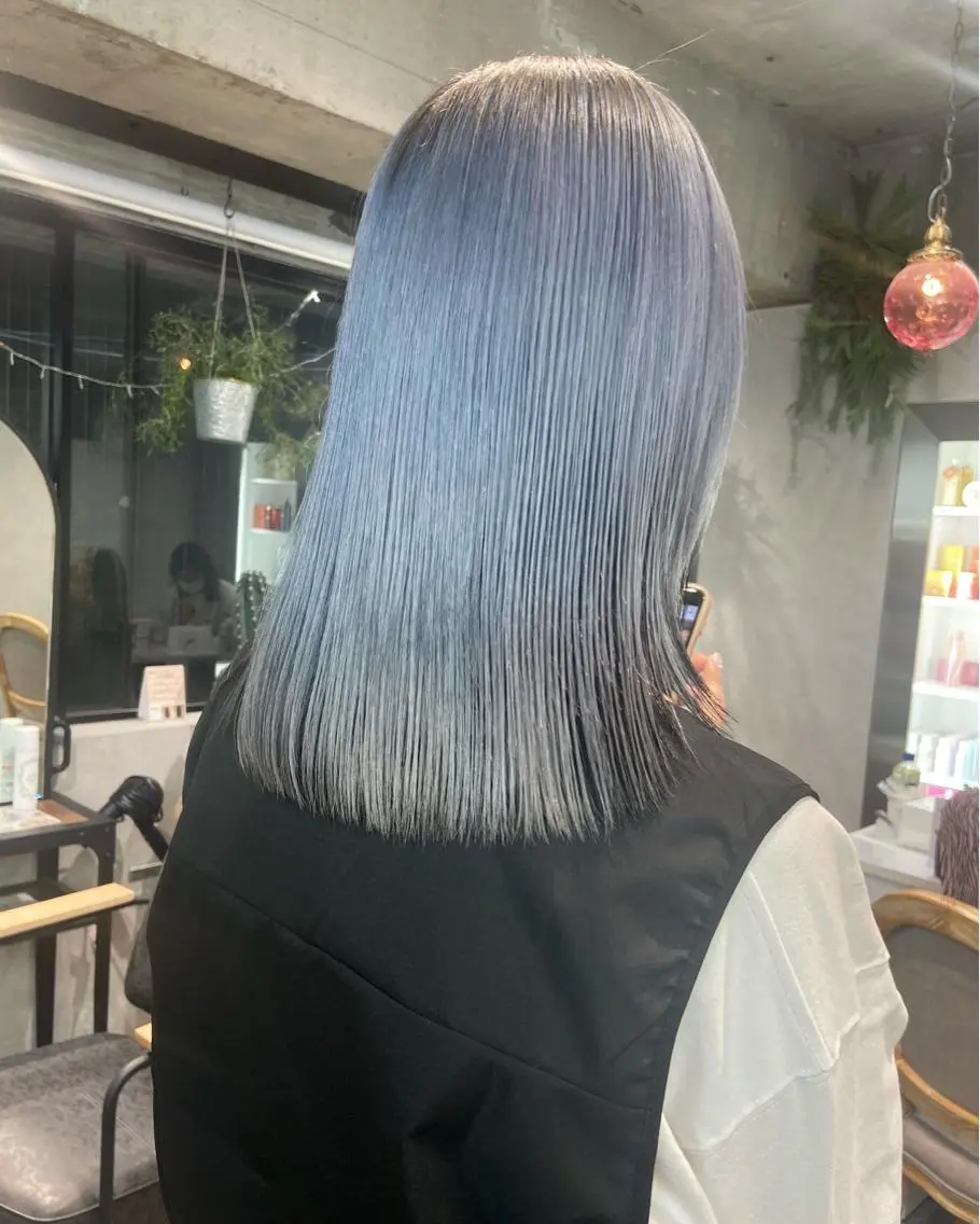 カラー アッシュ アッシュグレー ヘアカラー ヘアセット🎀パーマ Tsubasaのヘアスタイル