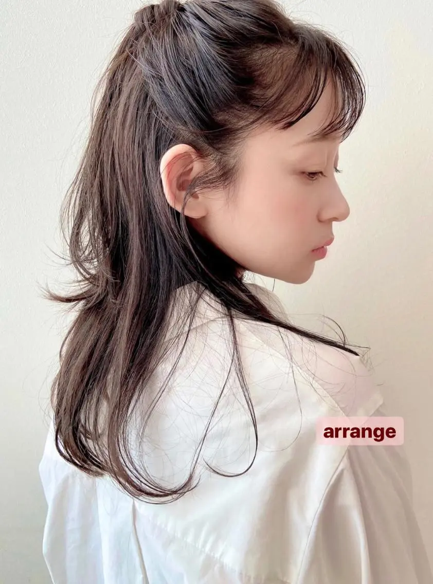 ロング ヘアアレンジ 似合わせカット 木下 奈々のヘアスタイル