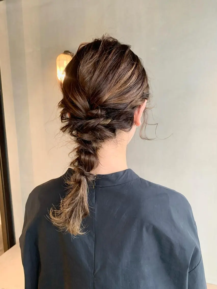 ミディアム ヘアセット ピンクカラー/ mana🎀のヘアスタイル