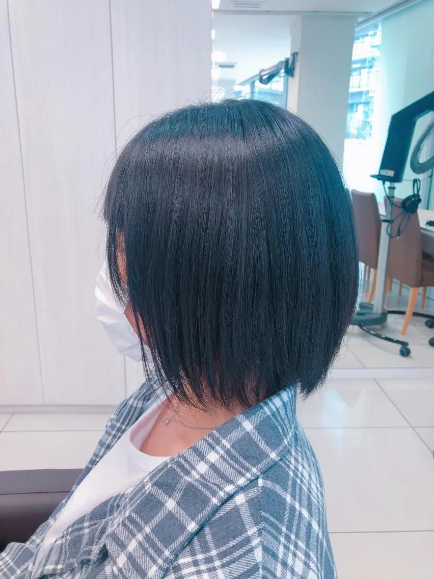 ミディアム 縮毛矯正 炭木 一也のヘアスタイル